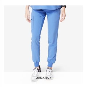 Large Figs Zamora Jogger Scrub Pants in Ceil Blue